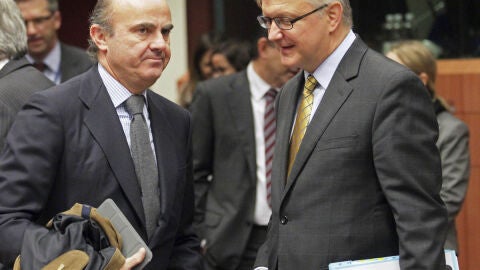 De Guindos en la reuni&oacute;n del Eurogrupo