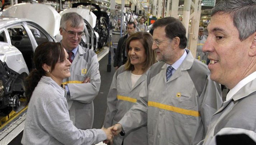 Rajoy en la factoría Renault de Palencia