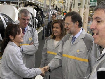Rajoy en la factoría Renault de Palencia