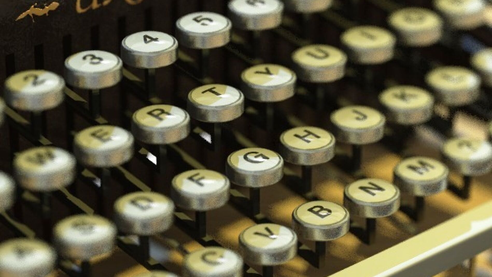 Teclado de una m&aacute;quina de escribir