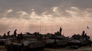 Militares israel&iacute;es en la frontera de Gaza -Archivo-