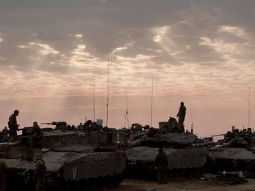 Militares israelíes en la frontera de Gaza -Archivo-
