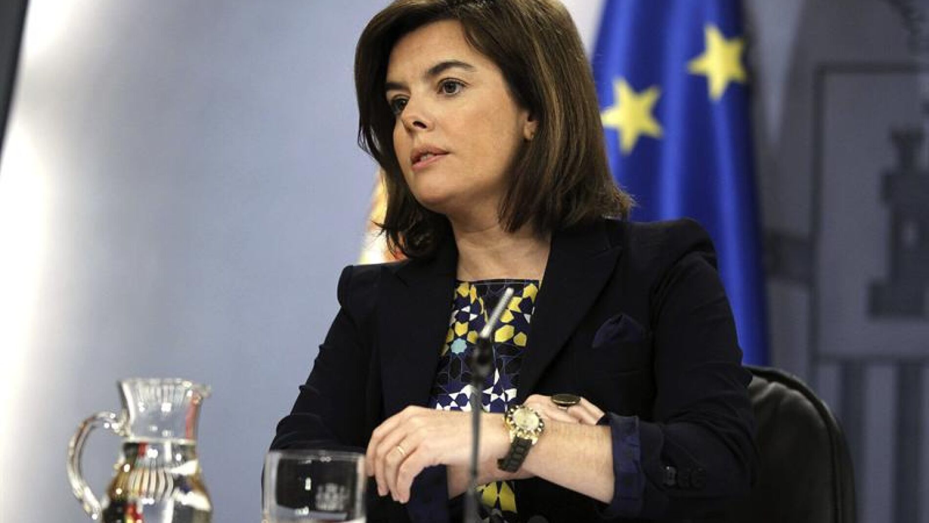 La vicepresidenta, Soraya S&aacute;enz de Santamar&iacute;a