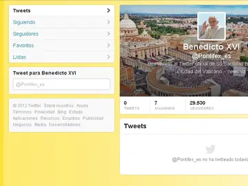 Cuenta de twitter del papa Cuenta de twitter del papa