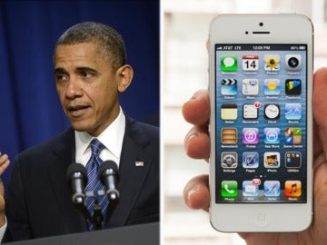 Montaje Obama y iPhone 5