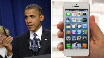 Montaje Obama y iPhone 5