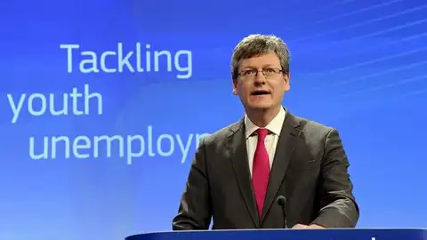 El comisario europeo de Empleo, Laszlo Andor, durante la presentación del programa El comisario europeo de Empleo, Laszlo Andor, durante la presentación del programa