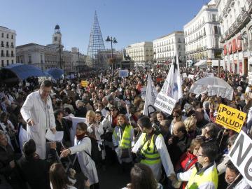 Final de la marcha en la Puerta del Sol