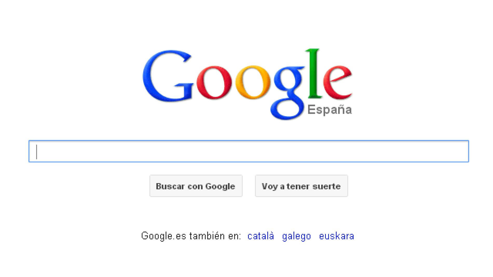 P&aacute;gina principal de Google