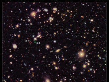 Las galaxias primitivas fotografias por el Hubble