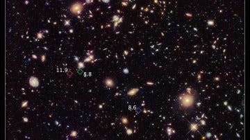 Las galaxias primitivas fotografias por el Hubble