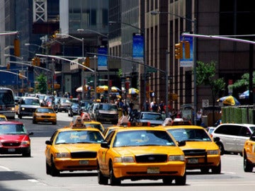 Los típicos taxis amarillos de Nueva York