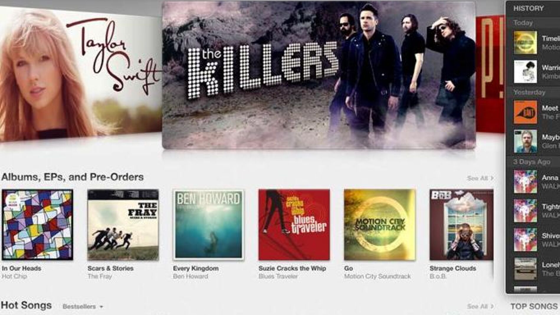 Lo m&aacute;s descargado en iTunes en 2012