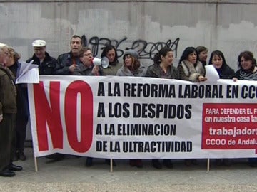 Protesta por el ERE de CCOO