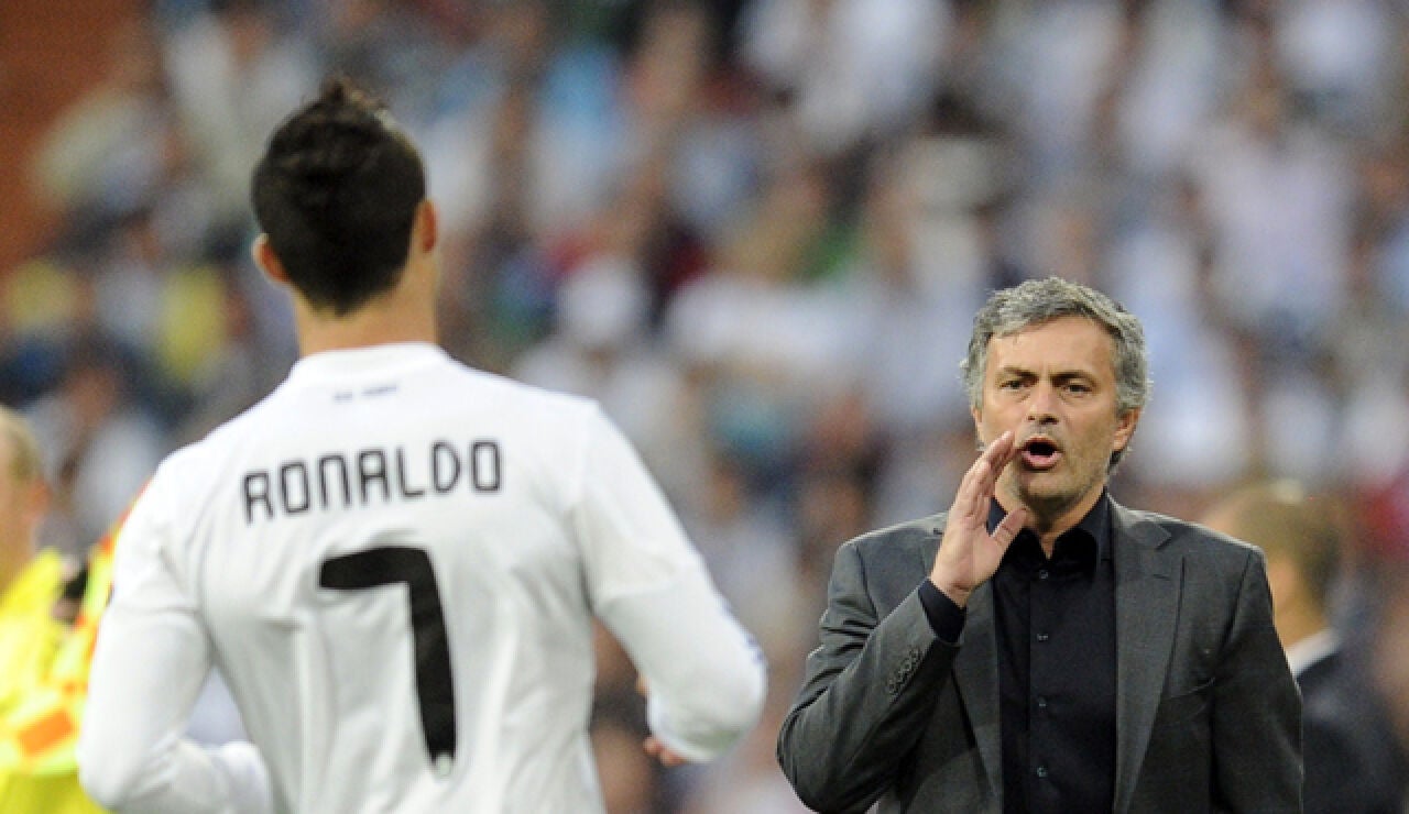 Cristiano Ronaldo y Jos&eacute; Mourinho