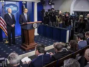 Barack Obama, durante la rueda de prensa Barack Obama, durante la rueda de prensa