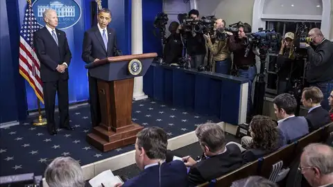 Barack Obama, durante la rueda de prensa Barack Obama, durante la rueda de prensa