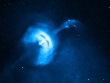 Una estrella de neutrones emite partículas Una estrella de neutrones emite partículas