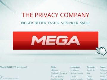 Nueva web de Mega, sustituta de Megaupload
