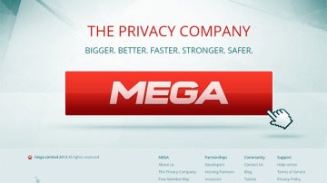Nueva web de Mega, sustituta de Megaupload