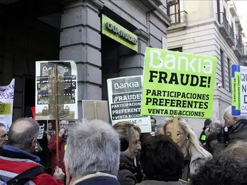 Manifestación ante la sede de Bankia Manifestación ante la sede de Bankia