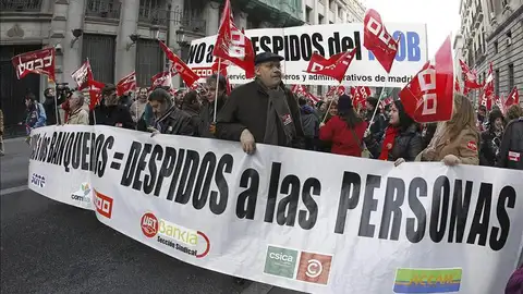 Manifestación contra los recortes en los bancos Manifestación contra los recortes en los bancos