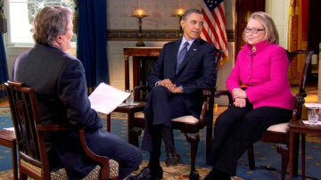 Barack Obama y HIllary Clinton en la CBS