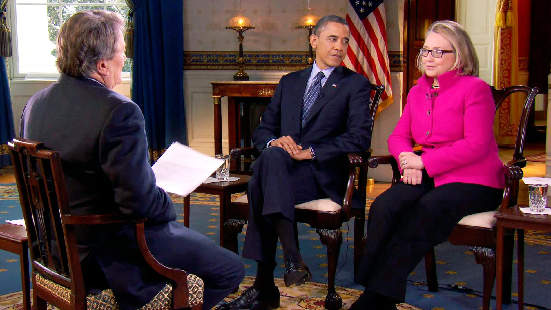Barack Obama y HIllary Clinton en la CBS Barack Obama y HIllary Clinton en la CBS