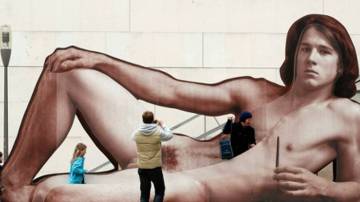 Una de las obras que componen la exposición "Hombres desnudos" en Viena