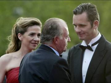 El rey Juan Carlos, la infanta Cristina e Iñaki Urdangarin
