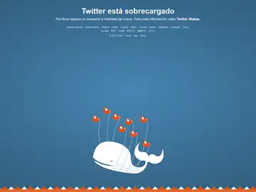 Pantalla con la que Twitter informa de que su red está "sobrecargada" Pantalla con la que Twitter informa de que su red está "sobrecargada"