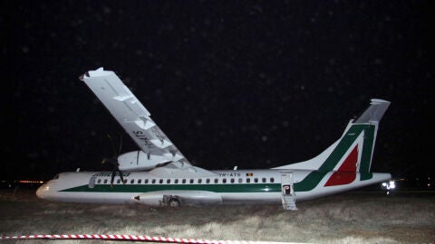 Accidente de un avi&oacute;n al aterrizar en Roma