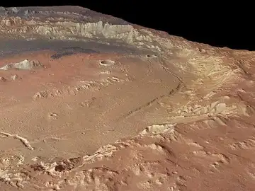 Cráter en las tierras altas del sur de Marte Cráter en las tierras altas del sur de Marte