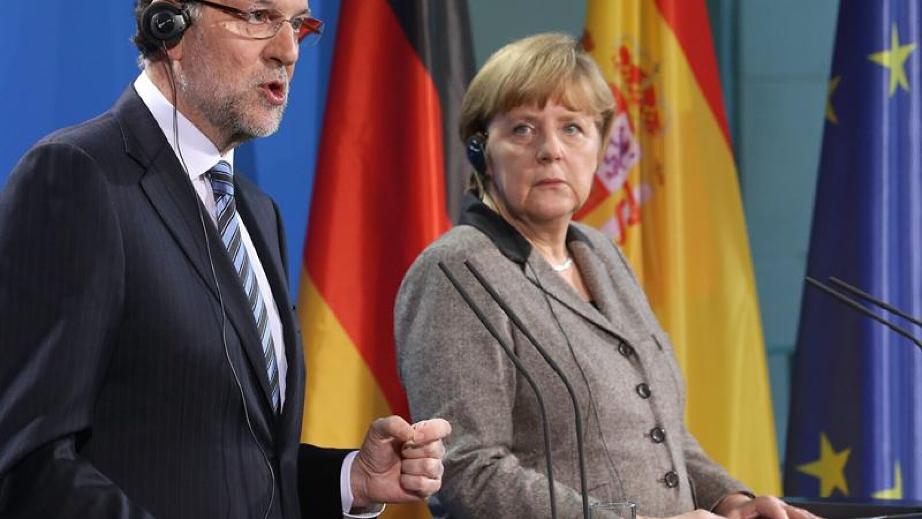 Mariano Rajoy y Angela Merkel