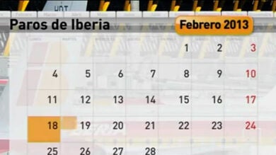 Los sindicatos de Iberia convocan paros totales de 15 días entre febrero y marzo
