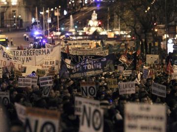 Manifestación contra la Ley Wert en Madrid