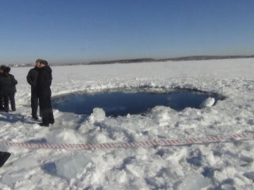 Efecto del meteorito caído en los Urales