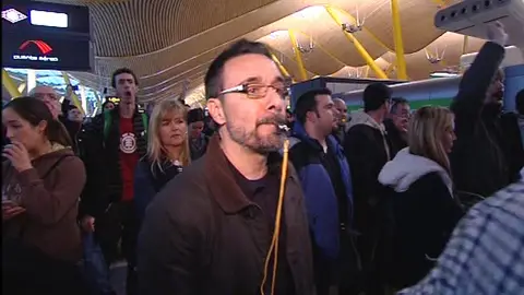 Protestas de trabajadores de Iberia en la T4 Protestas de trabajadores de Iberia en la T4