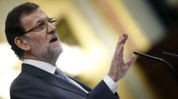 El presidente del Gobierno, Mariano Rajoy, durante el debate sobre el estado de la nación