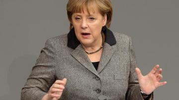 La canciller alemana, Angela Merkel, durante una sesión en el Parlamento alemán