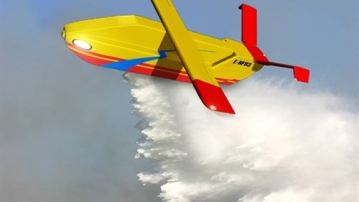 Avión no tripulado para apagar incendios