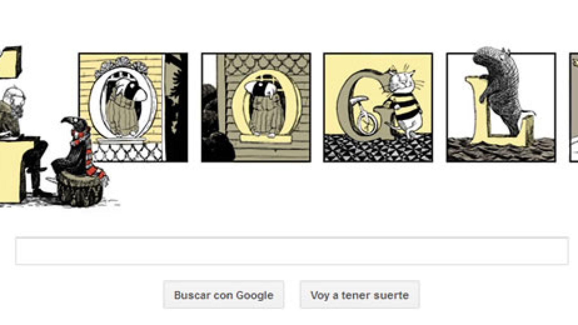 Doodle en homenaje a Edward Gorey