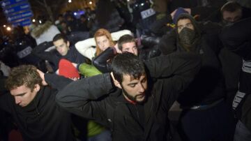 Manifestantes de la Marea Ciudadana en Madrid.