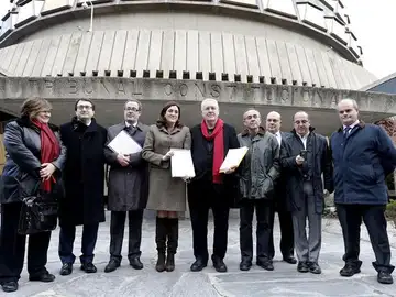 Representantes de la oposición posan en el Tribunal Constitucional Representantes de la oposición posan en el Tribunal Constitucional