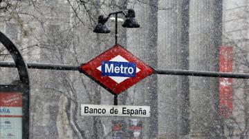 Copos en el centro de Madrid
