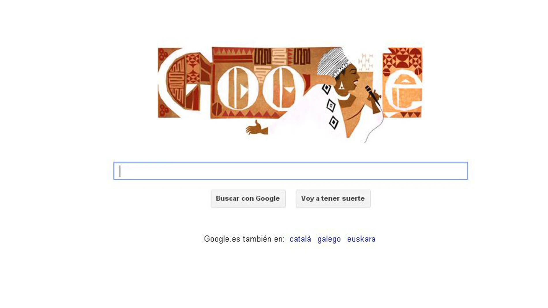 Doodle en homenaje a Miriam Makeba Doodle en homenaje a Miriam Makeba