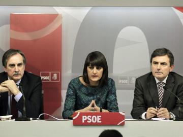 Valeriano Gómez, María González y Pedro Saura