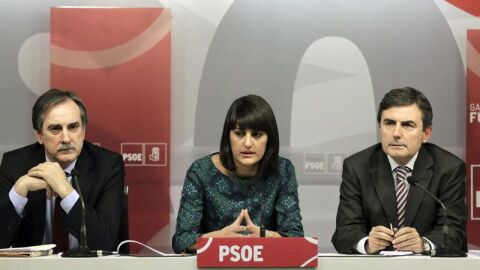 Valeriano G&oacute;mez, Mar&iacute;a Gonz&aacute;lez y Pedro Saura