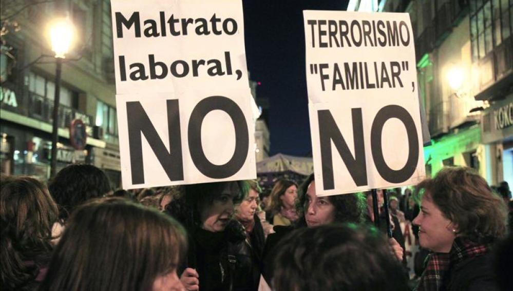 Manifestación en Madrid el pasado año con motivo del Día de la Mujer Trabajadora