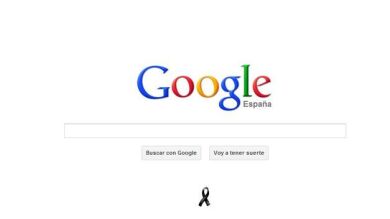 Google recuerda a las víctimas de los atentados del 11-M con un lazo negro